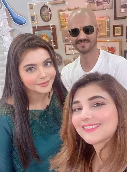 Beautiful Pictures of Javeria Saud Brother in Nida Yasir Morning Show