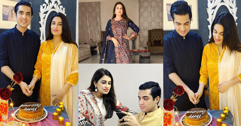 Beautiful Pictures of Iqrar Ul Hassan Celebrates 9th Anniversary With His Wife Farah Yousaf