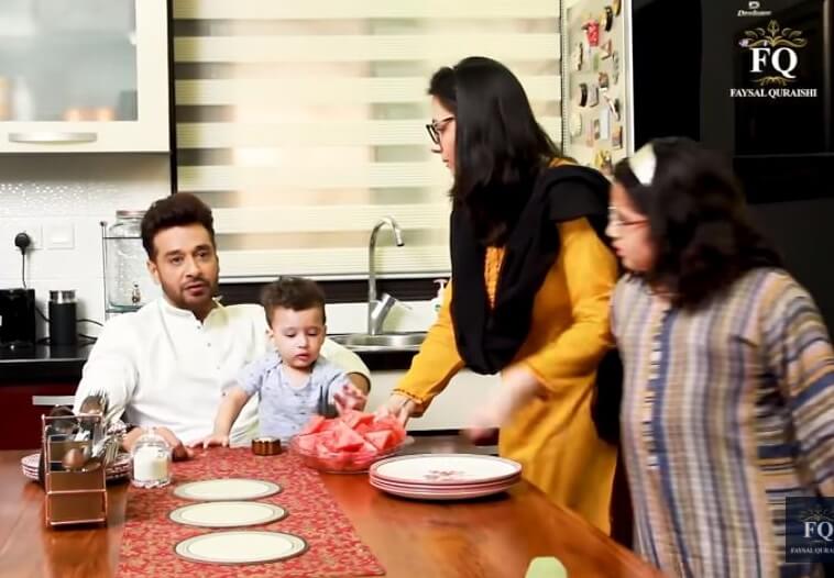 In Pics: Faisal Qureshi Sehri Party With Wife And Kids