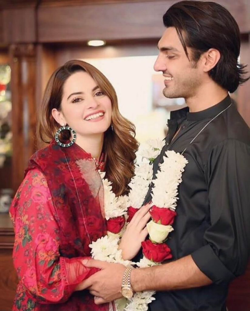 Ahsan Mohsin Ikram And Actress Minal Khan Engagement Pictures