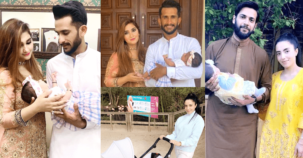 Beautiful Photos of Hasan Ali And Imad Wasim With His Wife And Daughter
