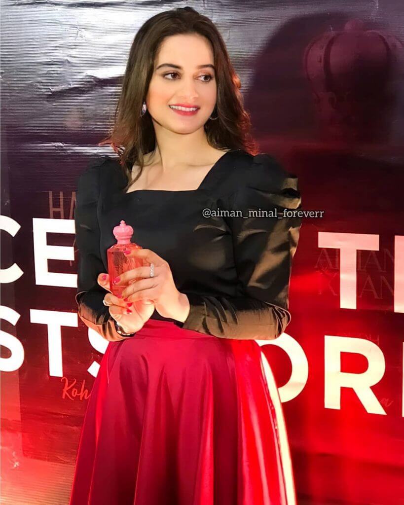 Aiman Khan With Her Friends At The Launch of Her Perfume in Karachi