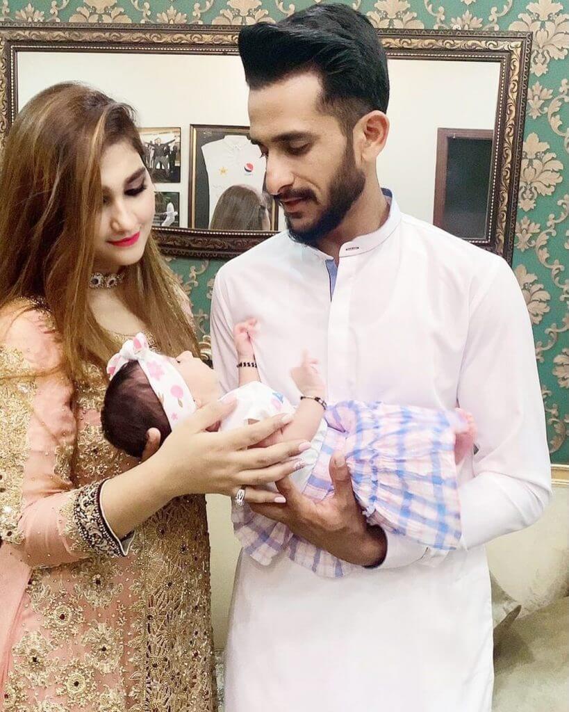 Beautiful Photos of Hassan Ali And Imad Wasim With Their Wife And Daughter