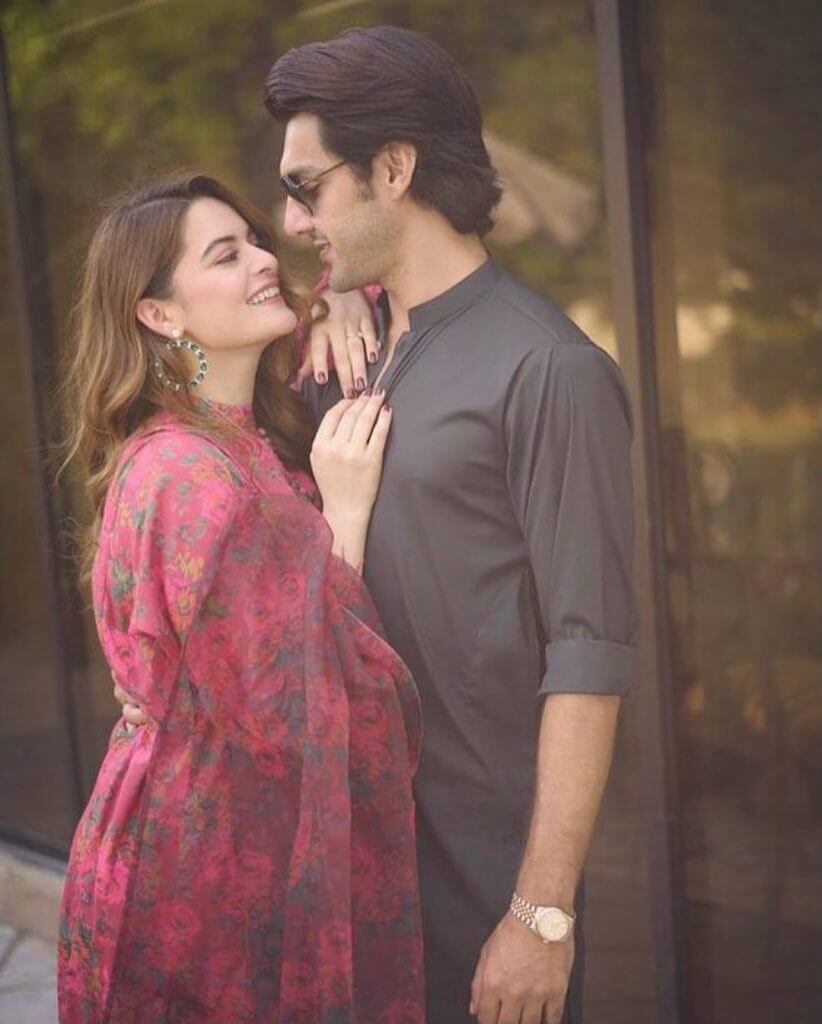 Photos: Ahsan Mohsin Ikram-Minal Khan's Engagement Sard Is As Perfect As Their Couple