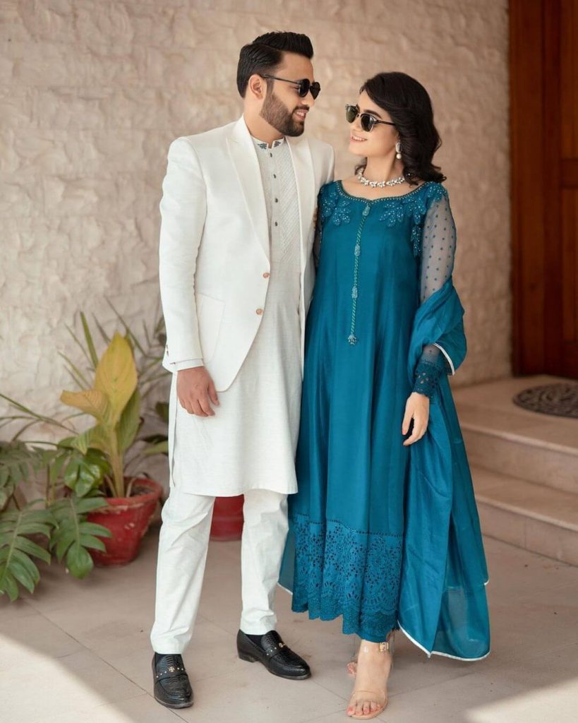 Qazi Shumail And Actress Kompal Iqbal Engagement Pictures