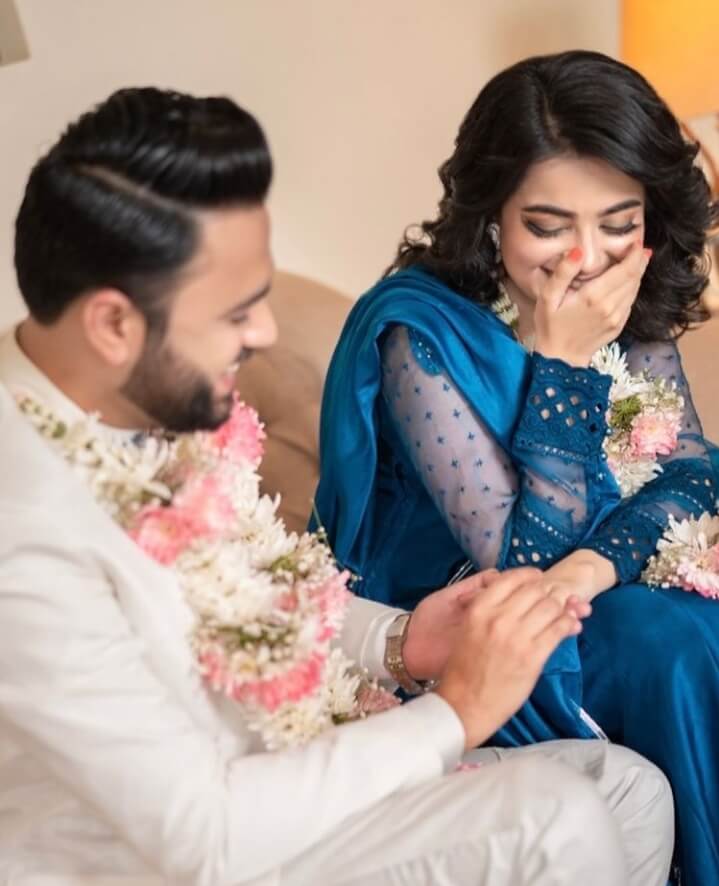 Qazi Shumail And Actress Kompal Iqbal Engagement Pictures