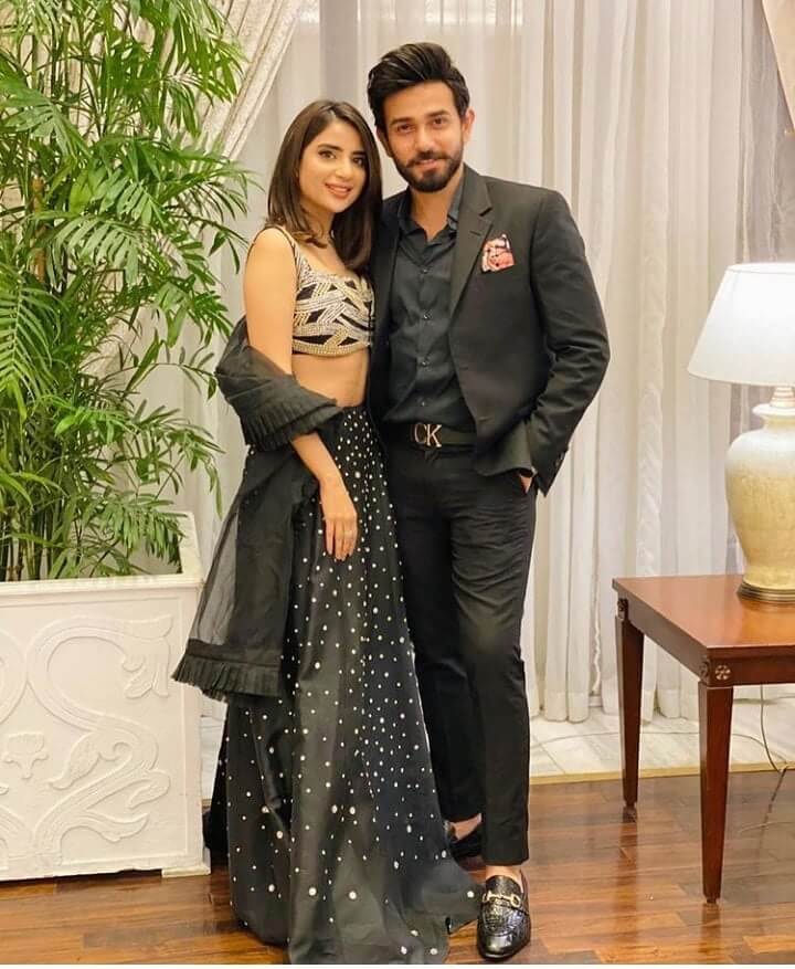 Beautiful Clicks of Saboor Aly With Her Husband Ali Ansari At Friends Wedding