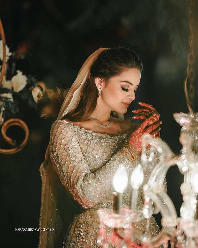 Minal Khan Walima Pictures With Her Husband Ahsan Mohsin Ikram
