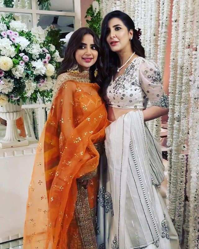 In Pics: Saboor Ali Attends Minal Khan’s Wedding Party