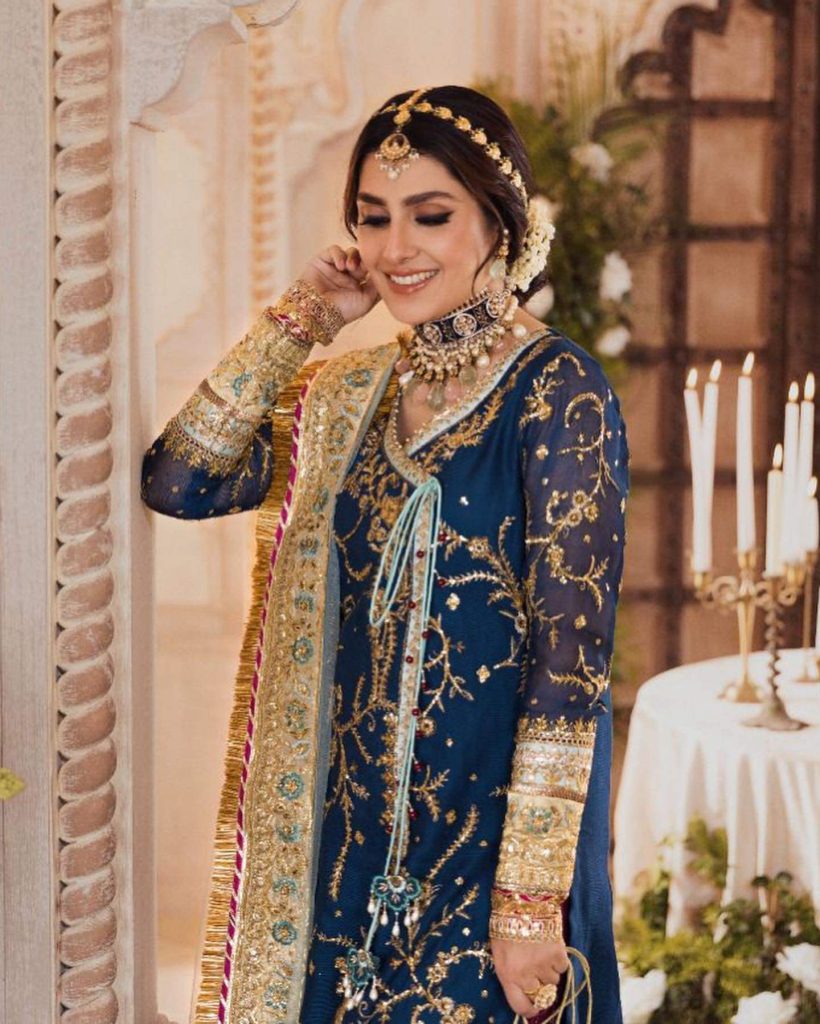 Ayeza Khan Endorsing Saadia Asad’s Latest Wedding Collection