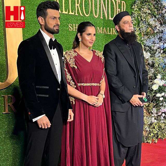 Humayun Saeed, Ayesha Omer, and Sadia Imam attend Shoaib Malik and Sania Mirza's Perfume Launch Ceremony