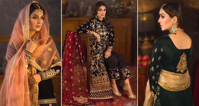 Ayeza Khan’s Another Enthralling Shoot For Zainab Chottani’s Unstitched Velvet Collection’21
