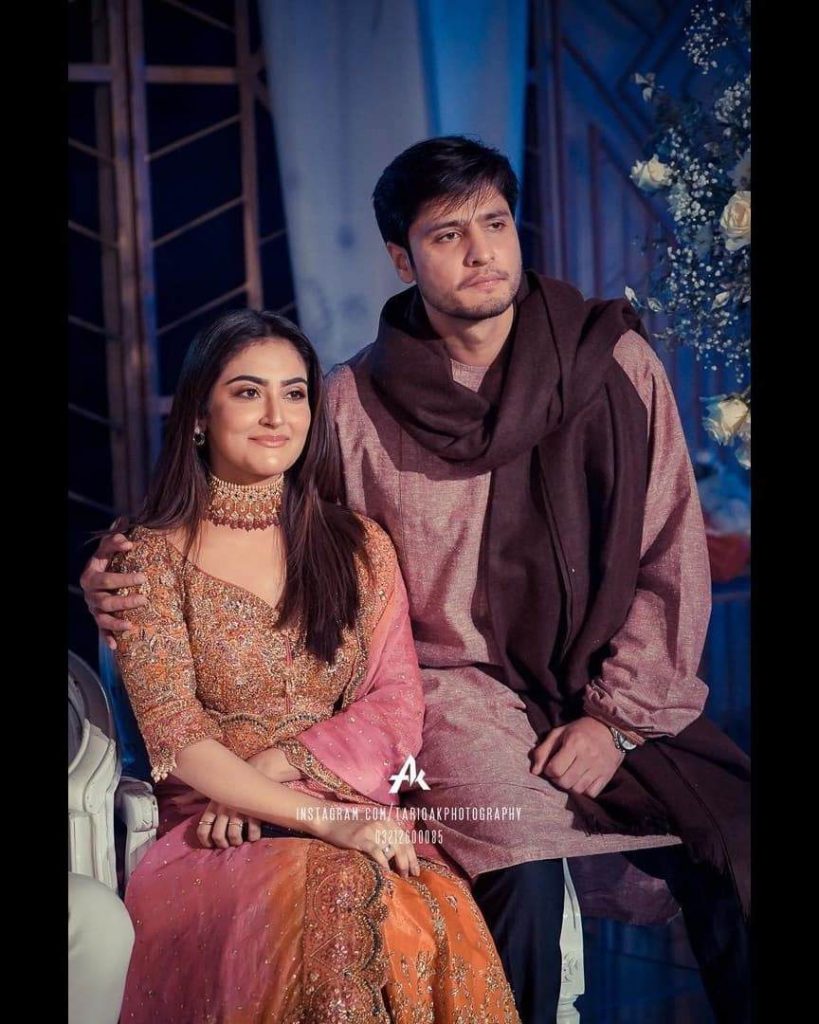 Arez, Hiba Bukhari pose adorably together at Mir Shakil Rehman's daughter wedding