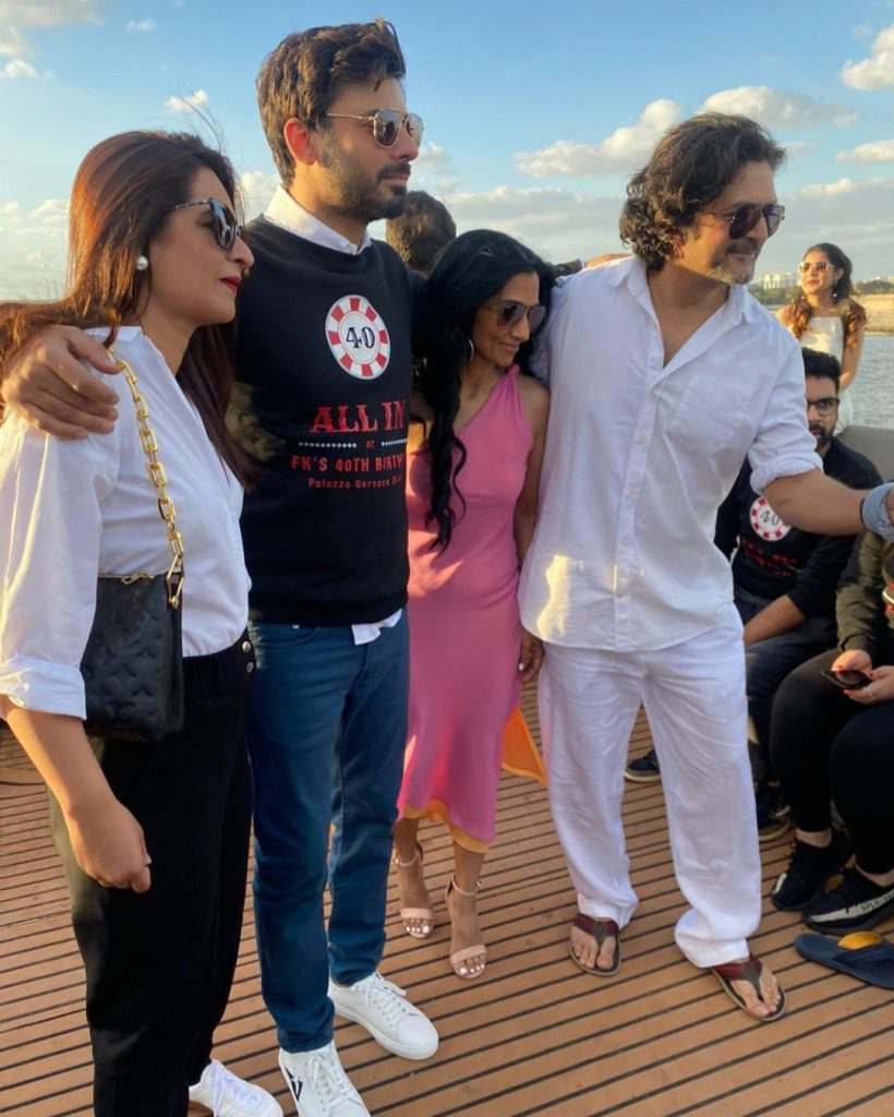 Sadaf Fawad Throws Yacht Party for Husband Fawad Khan's 40th Birthday