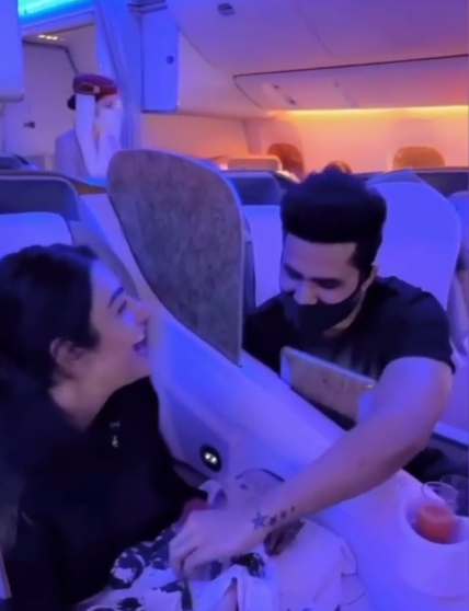 Watch: Falak Shabir Presents Sarah Khan A Beautiful Rose In His Signature Style Up In The Air