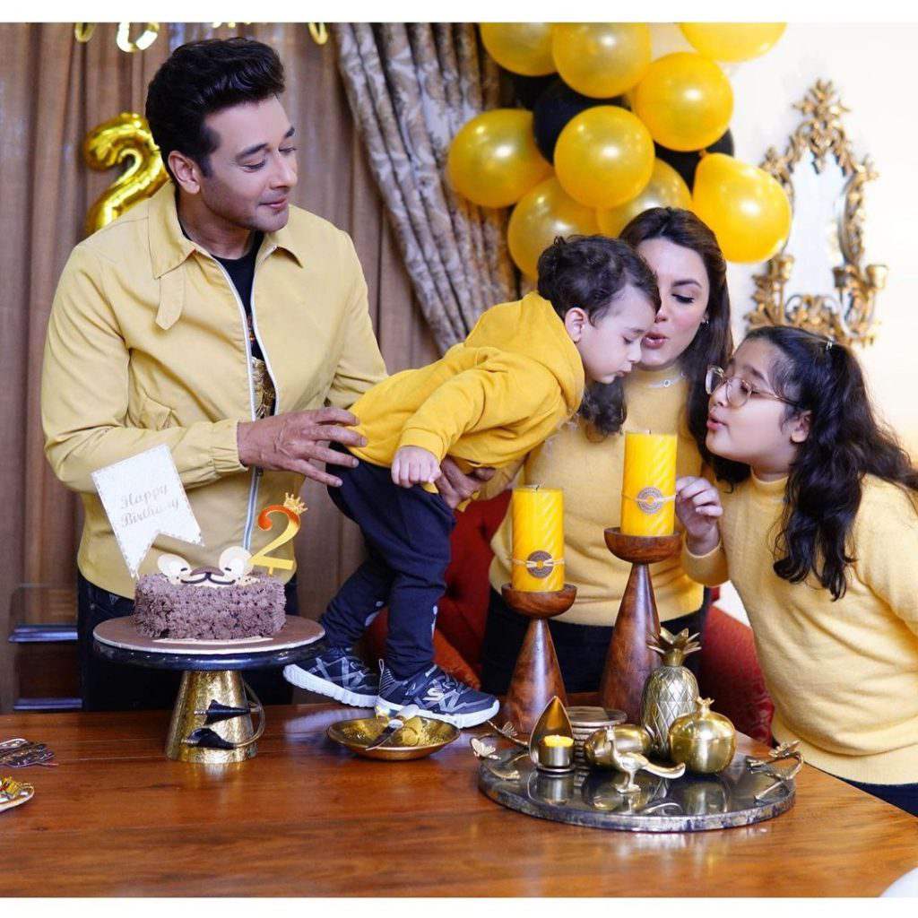 Exquisite Pictures From Faisal Qureshi’s Son Birthday; Their Twinning Attires Stealing Hearts