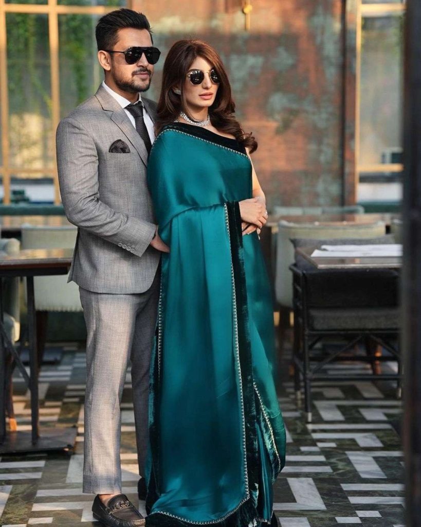 Mariam Ansari’s Chic Look In Beautiful Green Saree With Husband Owais Khan Is Stealing The Internet