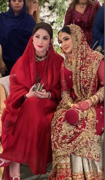 Photos: Maryam Nawaz spotted at wedding of MPA PMLN Sania Ashiq