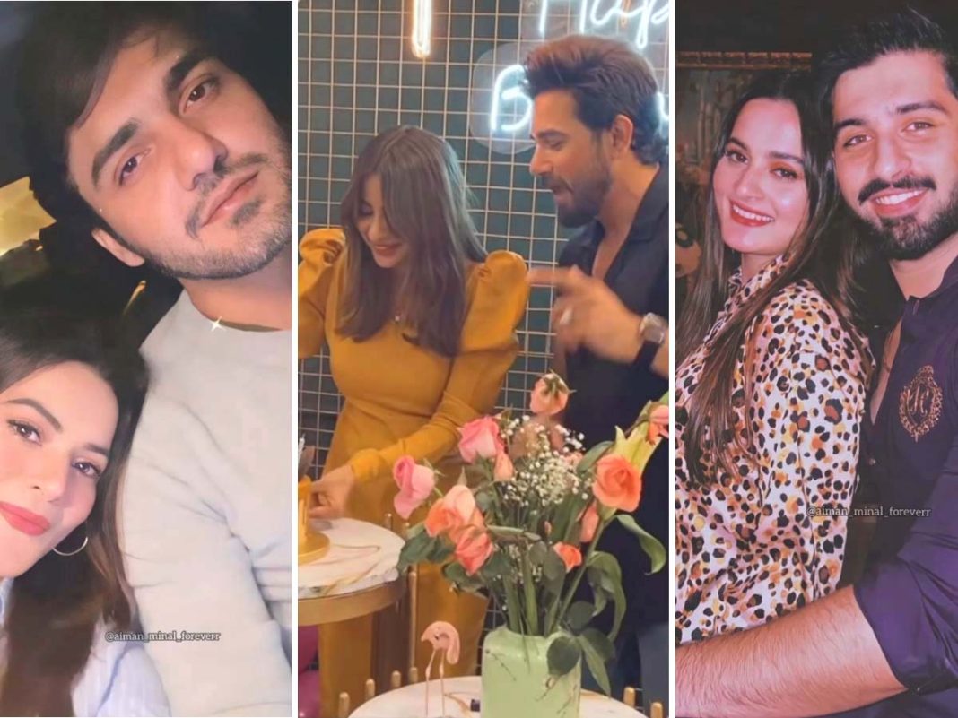 Aiman Khan and Minal Khan attend Saboor Aly's 27th birthday bash. See pics