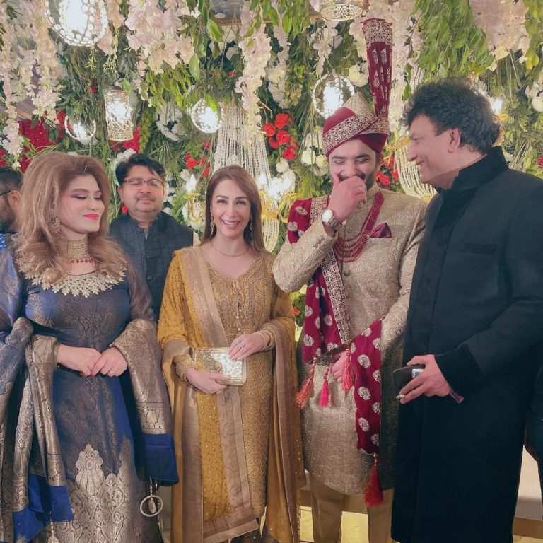 Reema Khan arrives at the wedding of Khalil-ur-Rehman Qamar's son