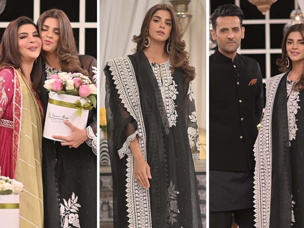 Sanam Saeed and Mohib Mirza appeared together on the second day of Shan-e-suhoor with Nida Yasir