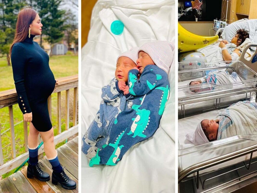 Zohreh Amir shares first glimpse of newborn twin