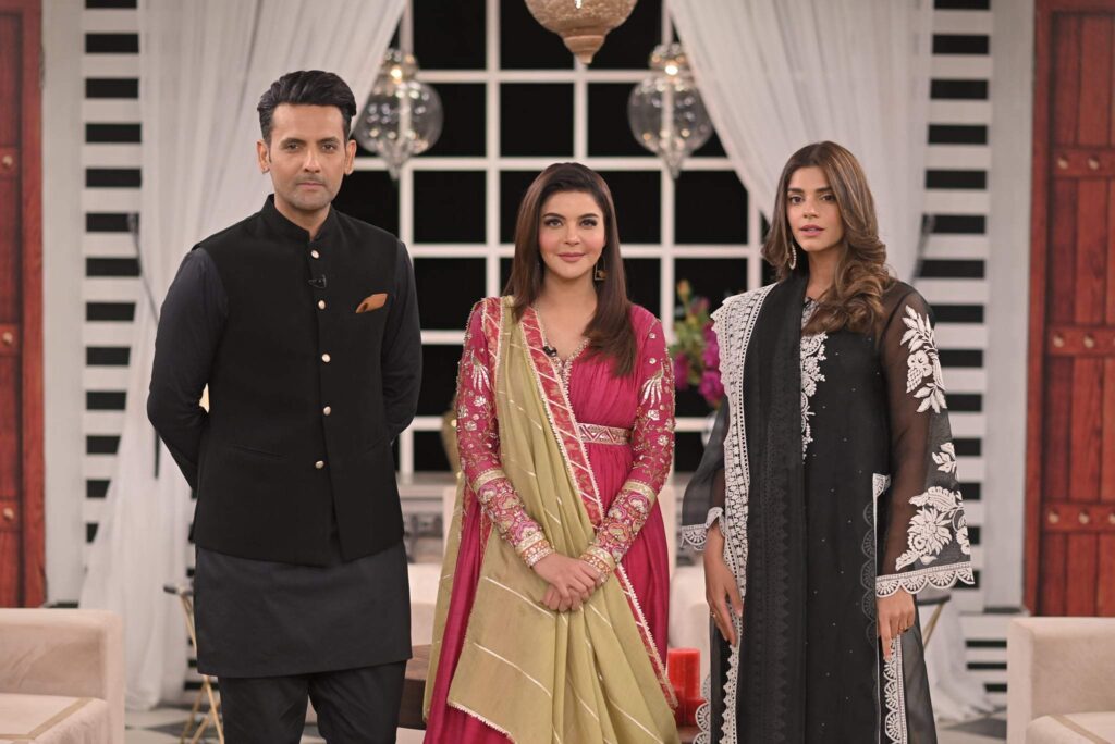 Sanam Saeed and Mohib Mirza appeared together on the second day of Shan-e-suhoor with Nida Yasir