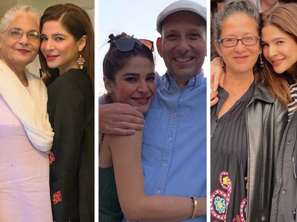 Ayesha Omar celebrating Eid with her sister brother and mother in London 1