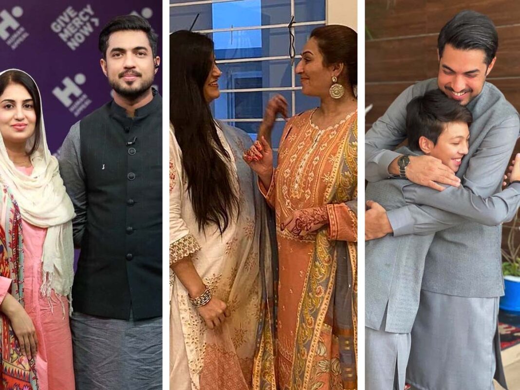 Iqrar ul Hassan celebrates Eid with his both wives and son