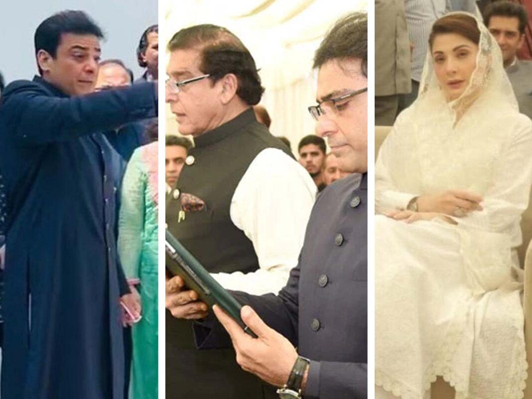 Maryam Nawaz looks gorgeous as ever in a chic white dress for the oath-taking ceremony on Hamza Shahbaz