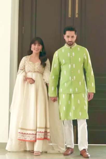 Ayeza Khan looks pretty in white as she celebrates Eid with husband Danish Taimoor; see more pics