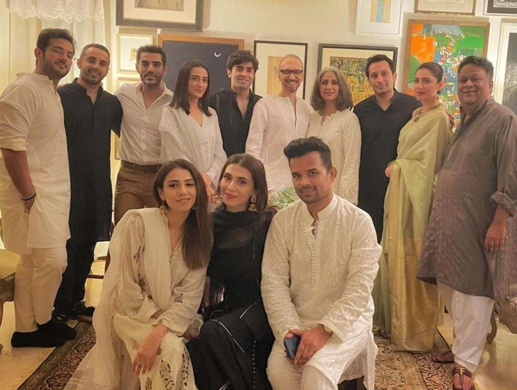 Mahira Khan made an appearance with her beau Salim Karim at an Eid dinner