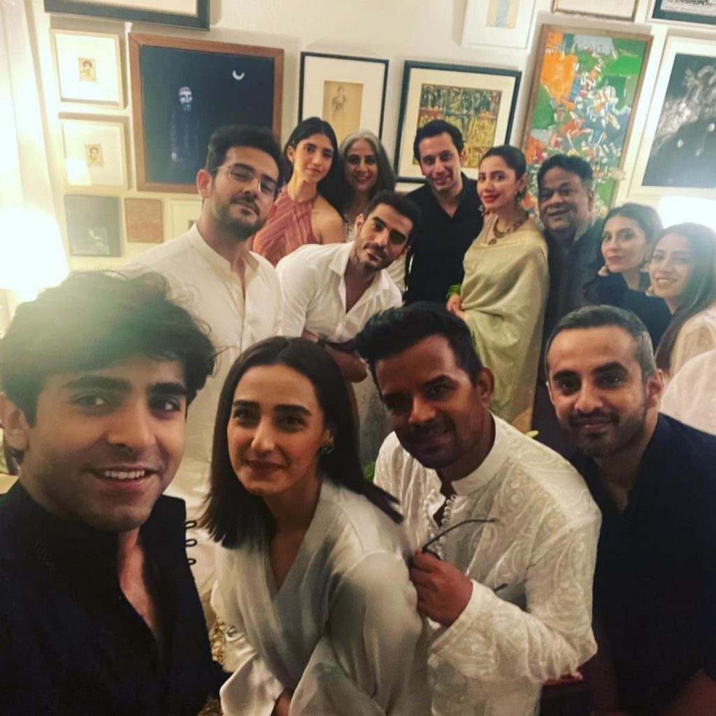 Mahira Khan made an appearance with her beau Salim Karim at an Eid dinner