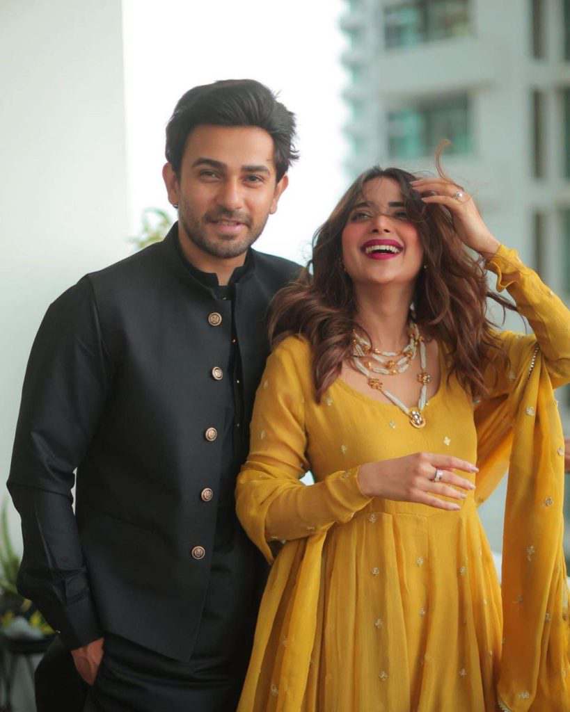 Saboor Aly and Ali Ansari looking beautiful together on Eid day 2