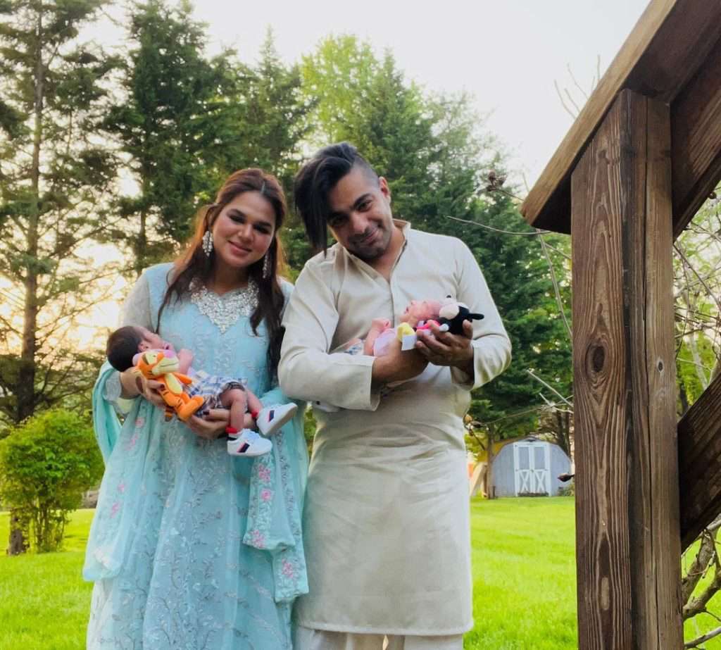 Actress Zohreh Amir celebrates Eid for the first time with her twins