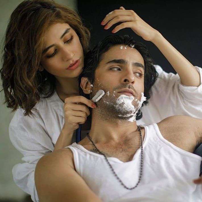 Syra Yousuf and Sheheryar Munawar depicting flawless chemistry in a throwback shoot