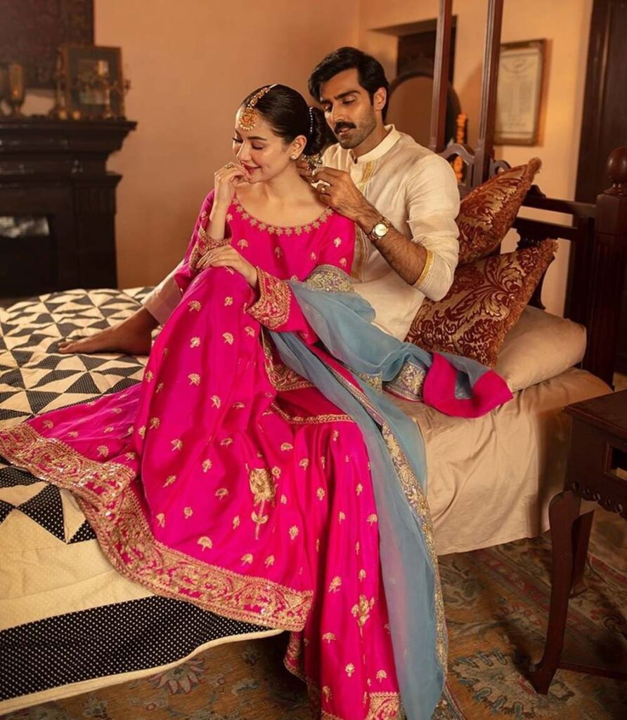 Hania Aamir’s deluxe look featuring Ali Xeeshan's new wedding collection