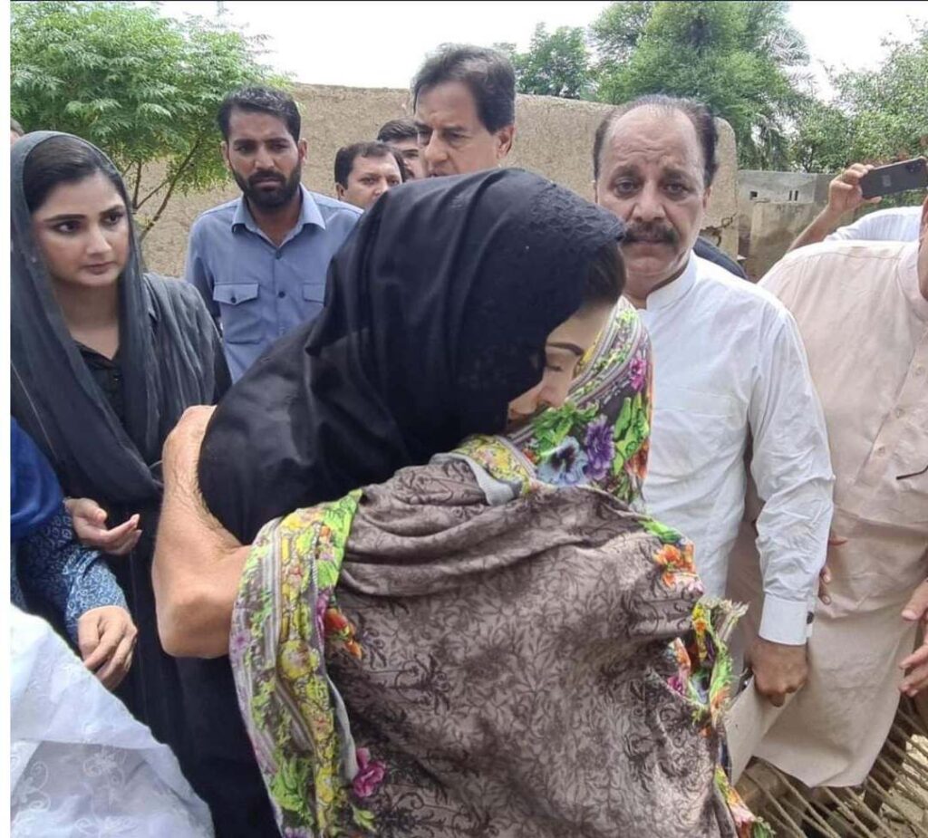 Maryam Nawaz’s visit to flood-affected areas brings huge criticism for her: being called fake