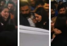 Hania Aamir gets frightened as misbehaving fans try to stick it to her in Gujranwala