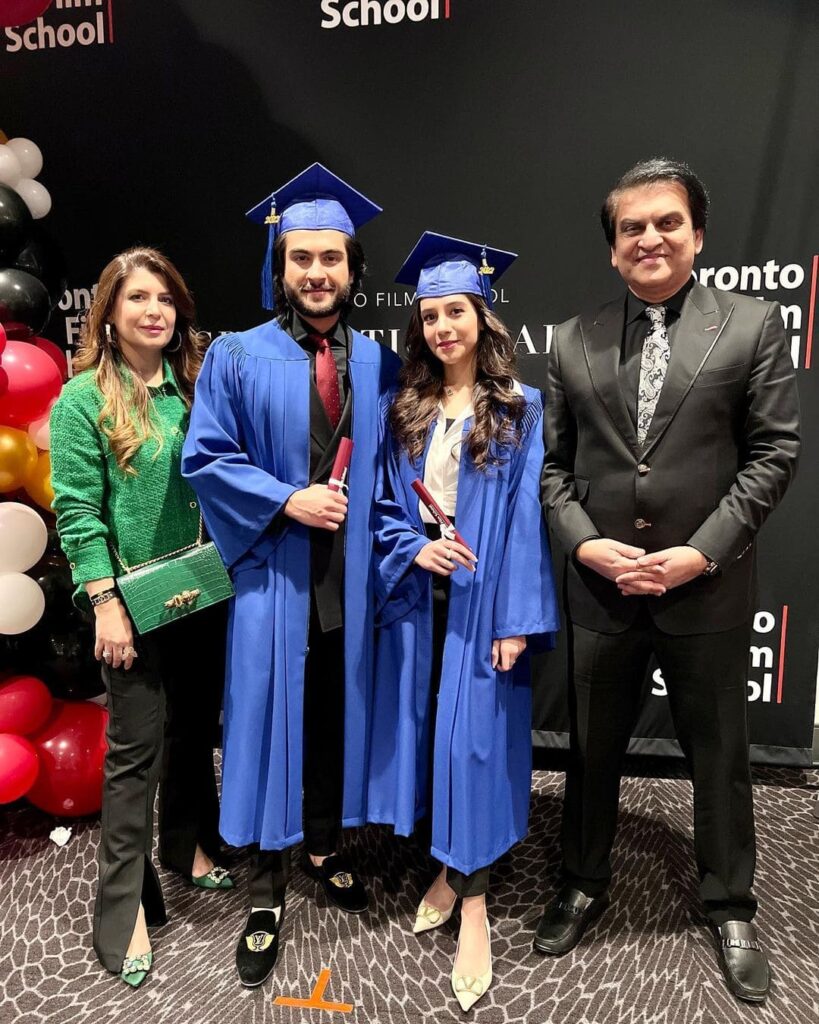 Abdullah Kadwani's son Haroon and daughter Muskaan made their parents proud by graduating from Toronto Film School