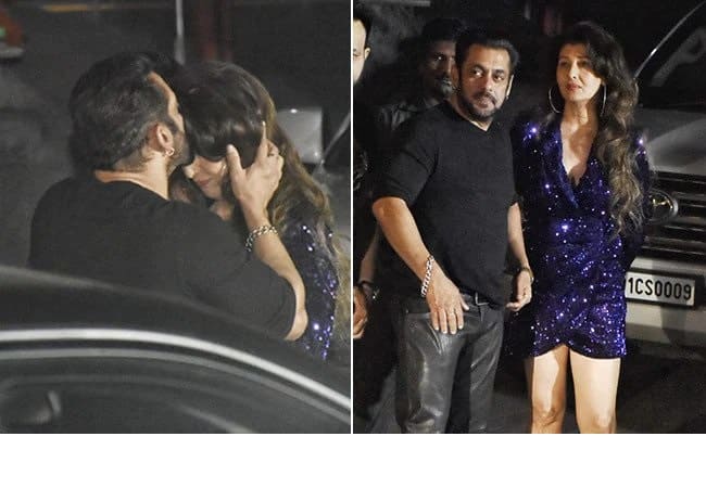 Salman Khan showers love on ex-girlfriend Sangeeta Bijlani in Mumbai