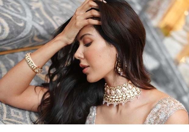 Sonam Bajwa stuns in sparkling deep-neck blouse paired with silver saree