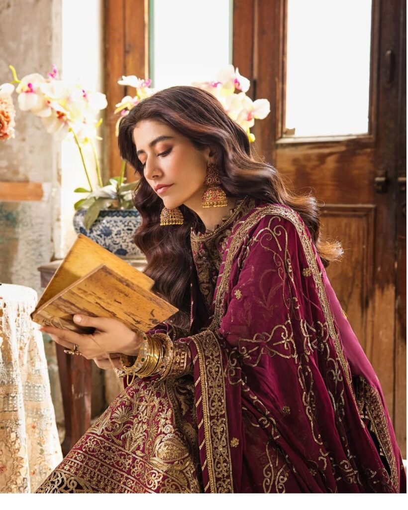 Syra Yousuf shines with timeless elegance in Asim Jofa's latest photoshoot