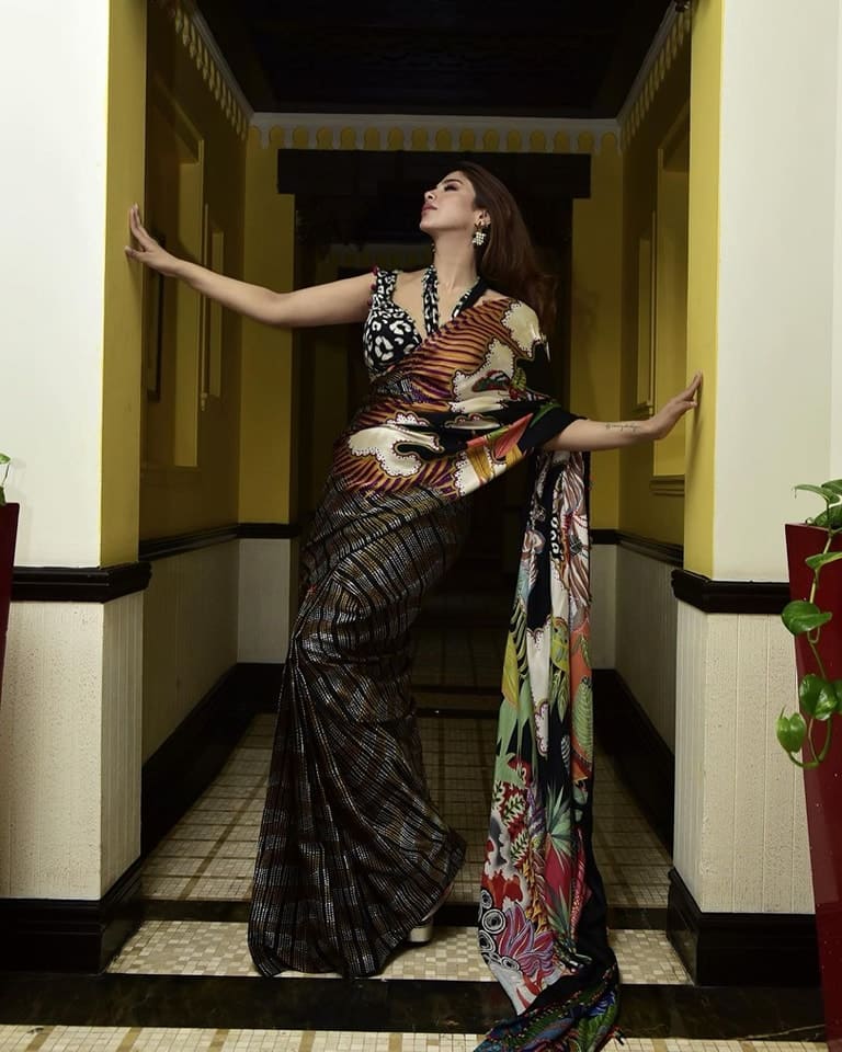 No one can carry a saree like Sonya Hussyn does