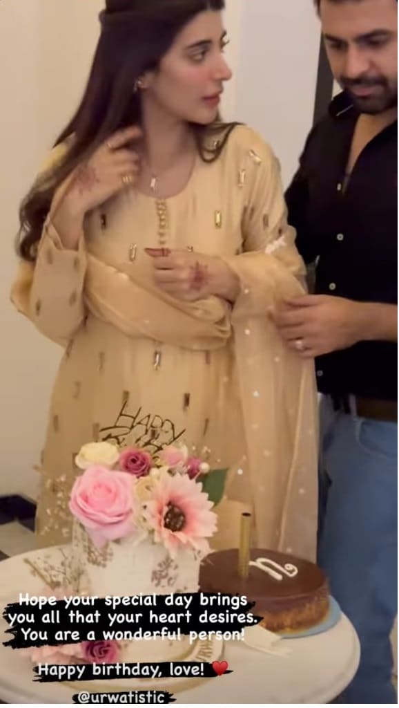 Urwa Hocane Hugs Farhan Saeed As She Celebrates 32nd Birthday With Family in Lahore