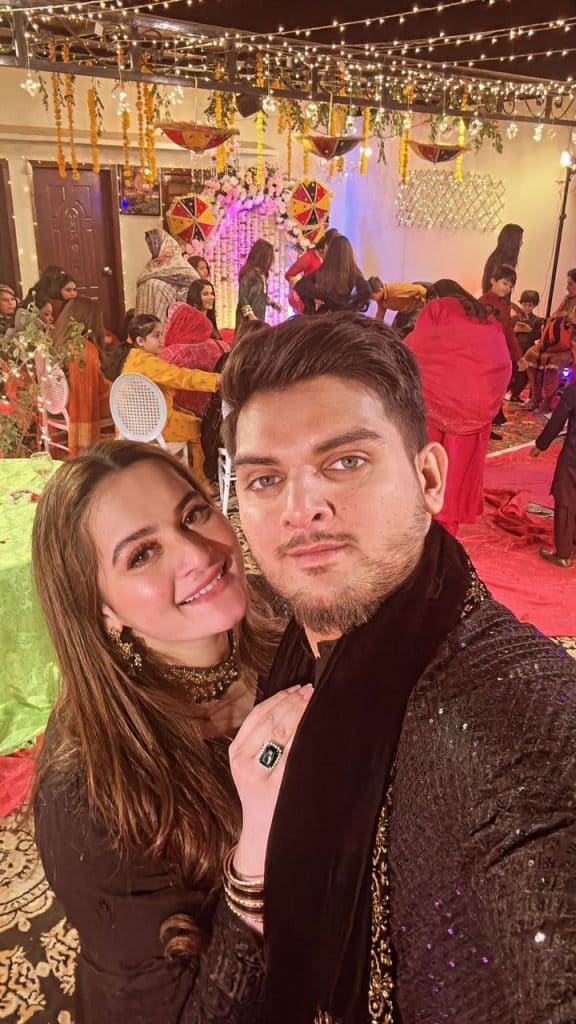 Aiman and Minal Khan's Brother Maaz Khan Celebrates Second Dholki in Style